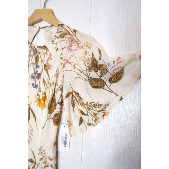 REFORMATION CARLOTTA Maxi Flutter Sleeve Dress in Frolic US 0 NWT - Picture 9 of 12